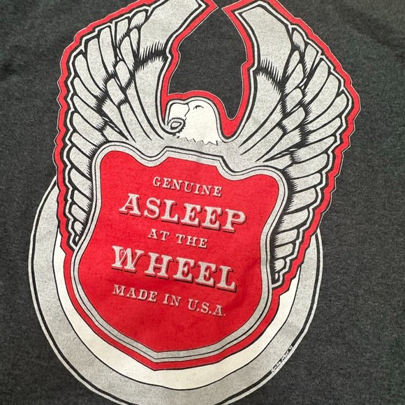 NWOT Asleep At The Wheel T Shirt Size M Gray/Orange #317 - Picture 3 of 11